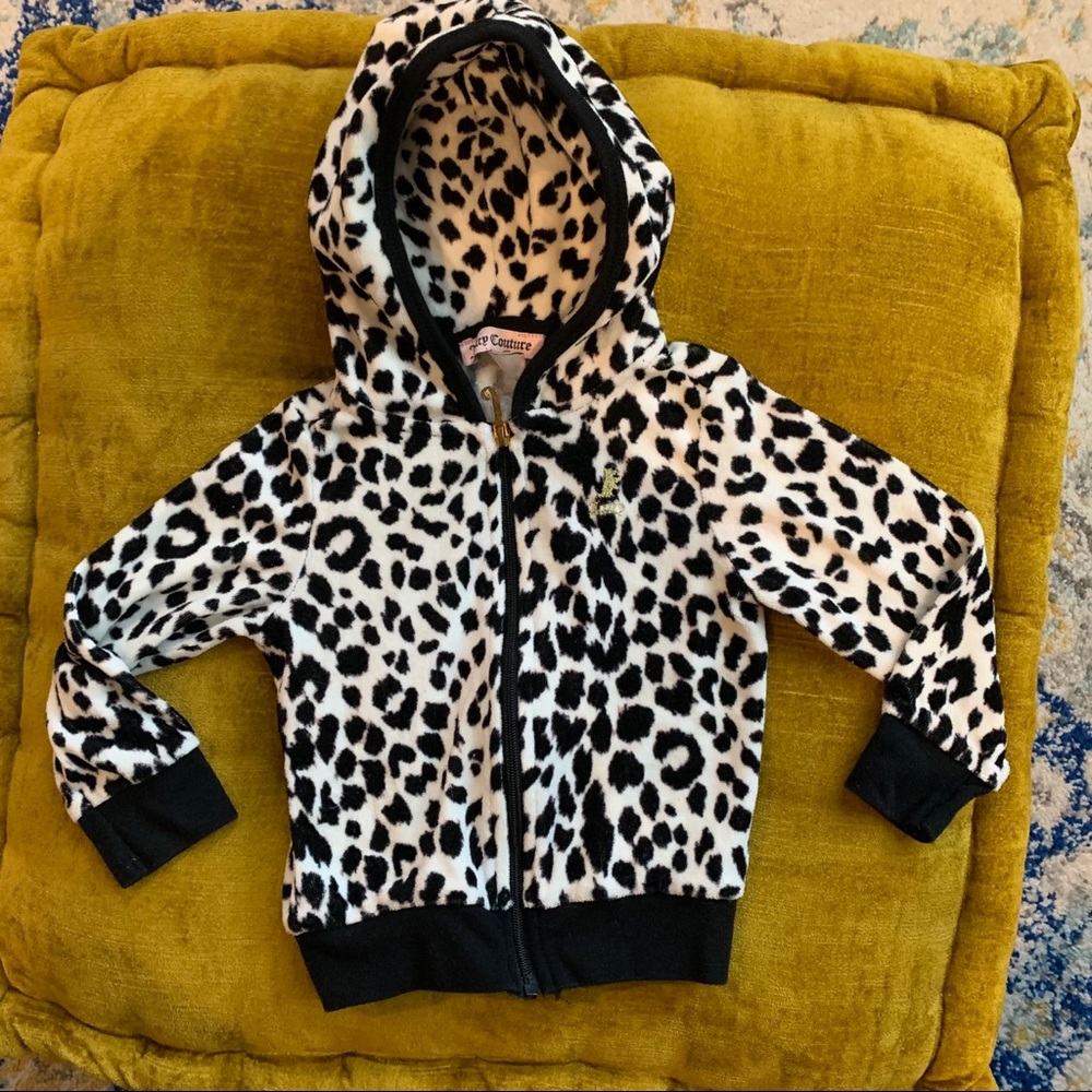 Juicy Couture Toddler Girl Animal Print Zip Hoodie